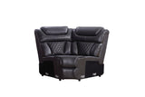 Jax Gray 3 PC Reclining Sectional w/ LED & Speakers