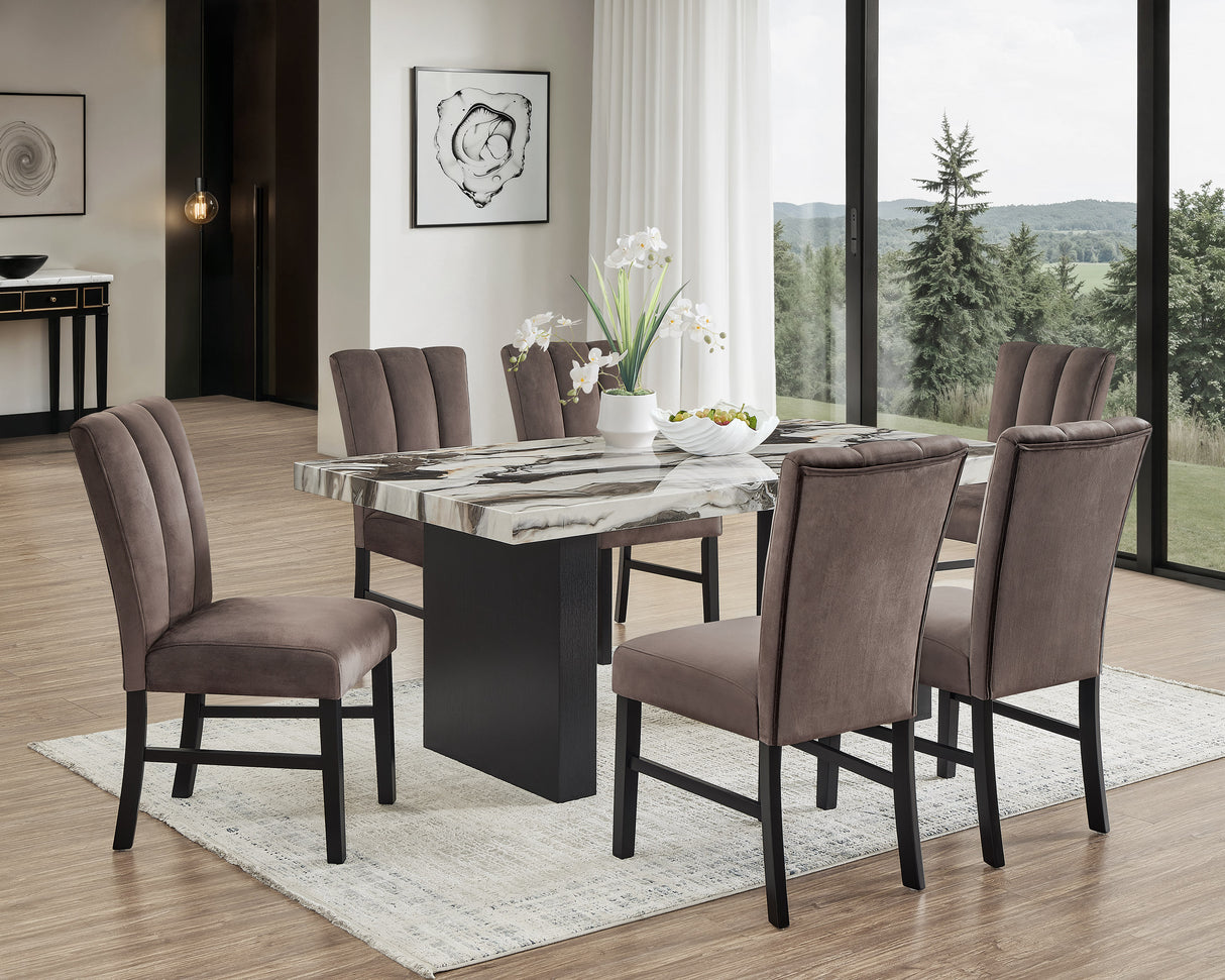 Vega Faux Marble Dining Set