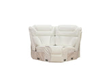 Jax White 3 PC Reclining Sectional w/ LED & Speakers