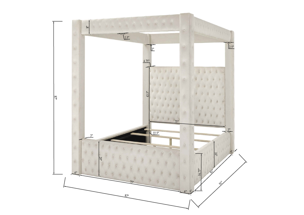 Annabelle Canopy Bed Black King bed