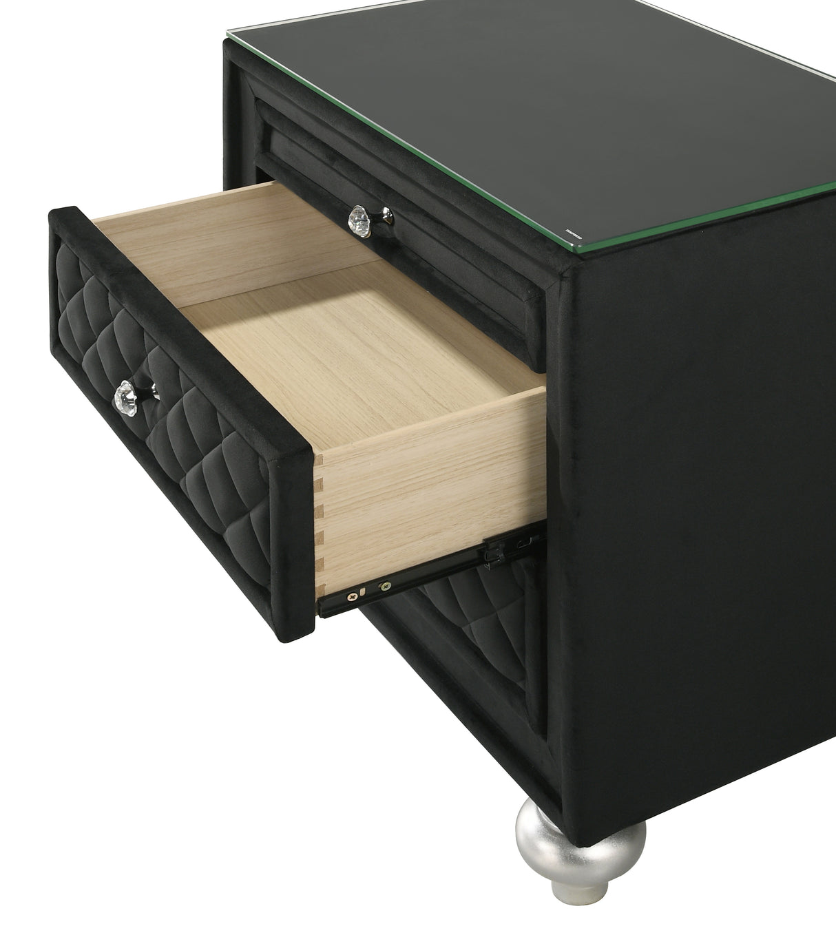Cameo Panel Bedroom Group - Black nightstand