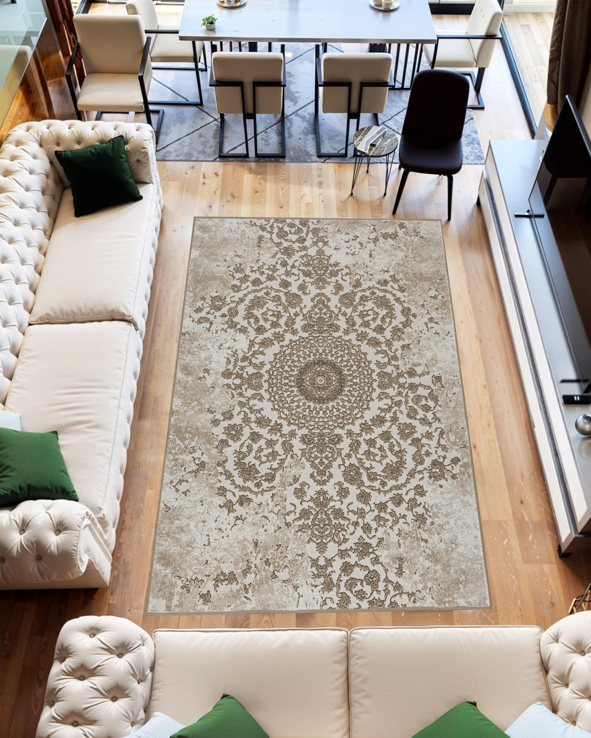 Trabzon Area Rug 99906 Beige