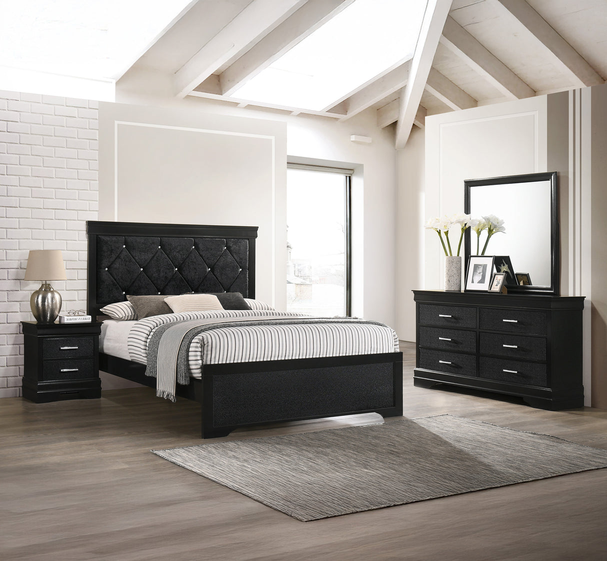 Amalia Black Bedroom Group set