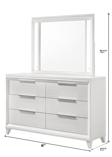 Cressida Bedroom Group White dresser and mirror