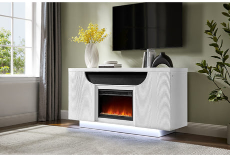 Lily Dark Grey Entertainment Unit 72 Inch W Led Speakers Crystal Inserts