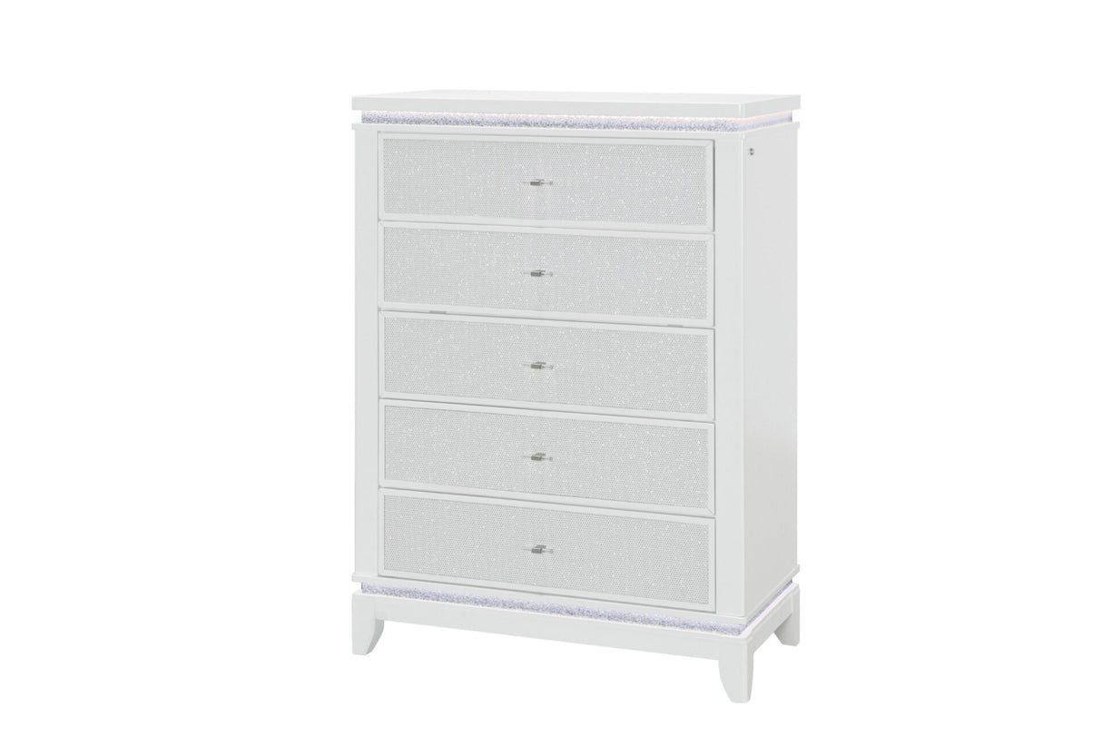 Alina White Chest with LED