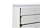 Alina White Full Bed Group with LED