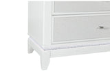 Alina White Nightstand with LED and USB