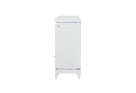 Alina White Dresser with LED