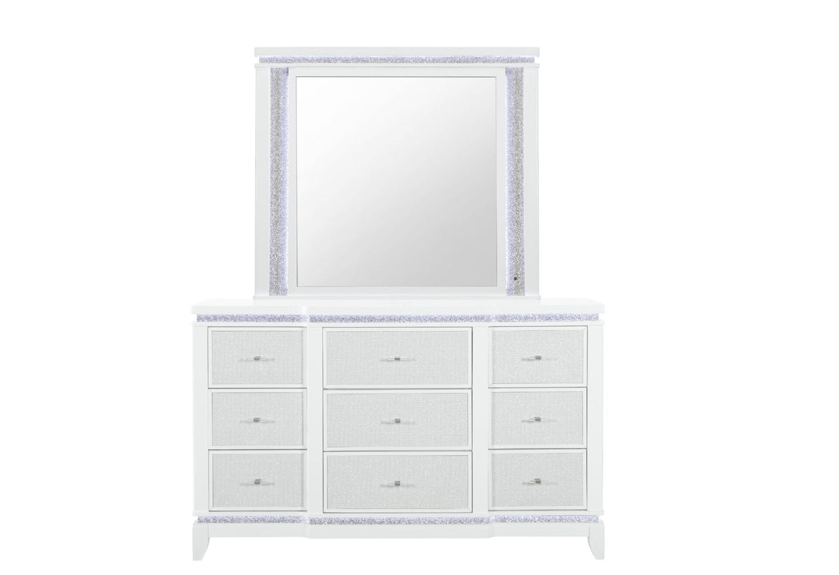 Alina White Mirror with LED