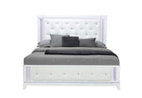 Alina White Full Bed with LED