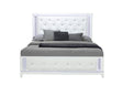 Alina White King Bed with LED