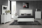 Alina White Full Bed Group with LED