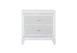 Alina White Nightstand with LED and USB