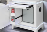 Alina White King Bed Group with LED, Cooler, Speaker and USB