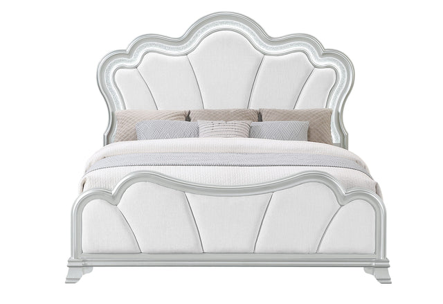 Aria Silver King Bed with LED