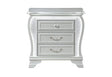 Aria Silver Nightstand with LED