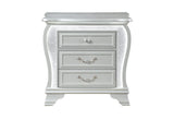 Aria Silver Nightstand with LED