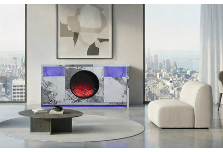 Alora Marble 70" Entertainment Unit with Speakers and LED