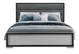 Amelia Grey Black Full Bed with LED