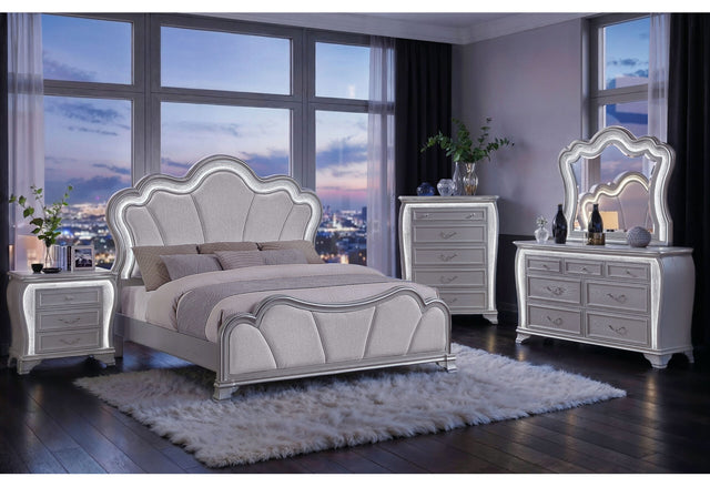 Aria Silver King Bed Group