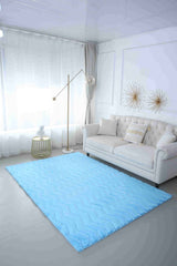 Ava Shaggy Rug Blue