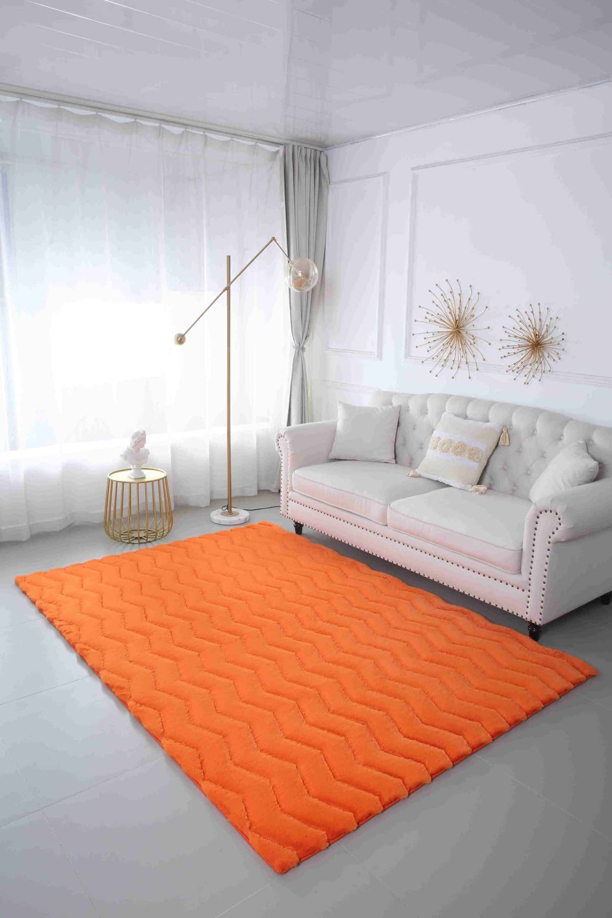Ava Shaggy Rug Terracotta