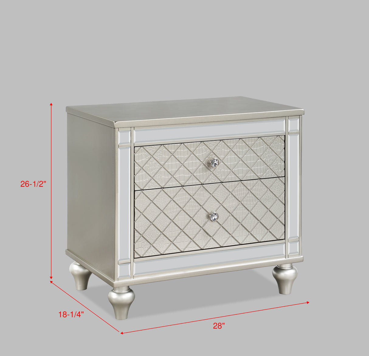 CRISTIAN NIGHT STAND CHAMPAGNE