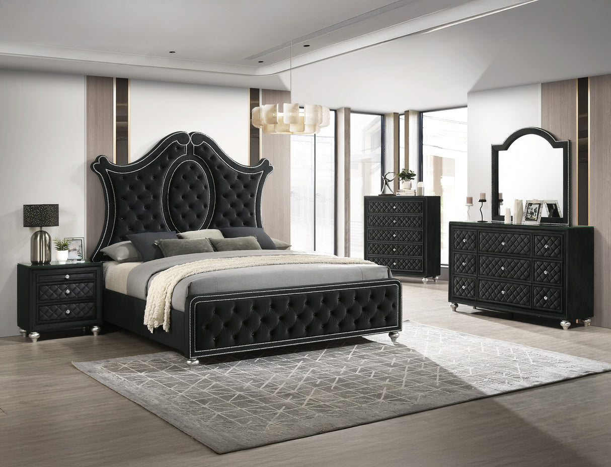Cameo Black King Bed