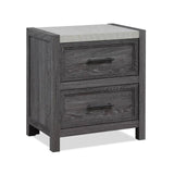 Mara Gray 4-Piece (Queen Bed, Dresser, Mirror, Nightstand)