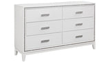 Tala White 5-Piece (King Bed, Dresser, Mirror, Nightstand, Chest)