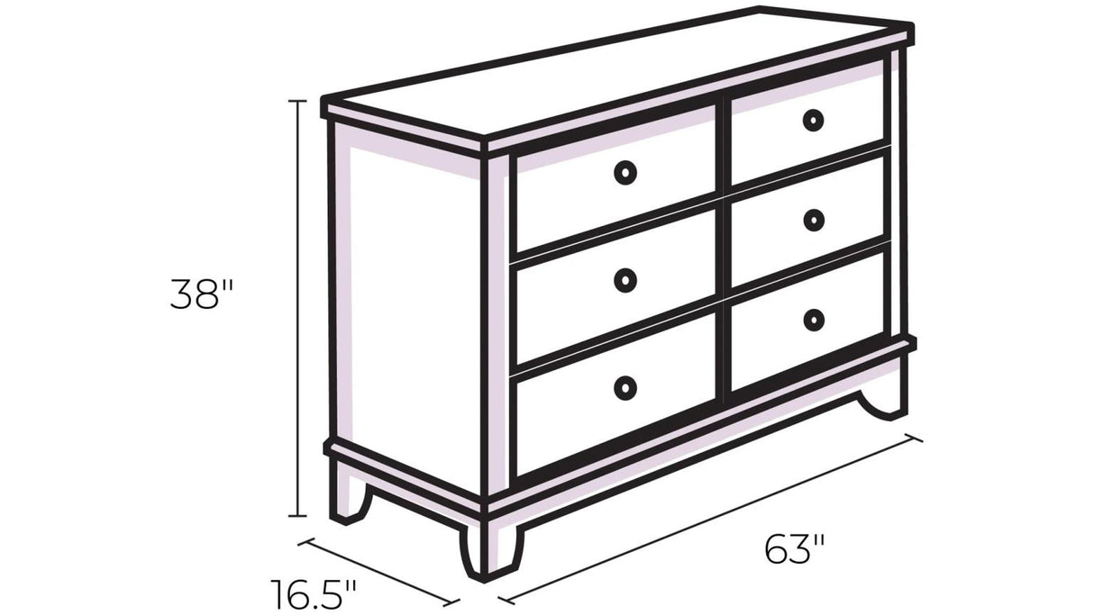 Tala White 5-Piece (King Bed, Dresser, Mirror, Nightstand, Chest)