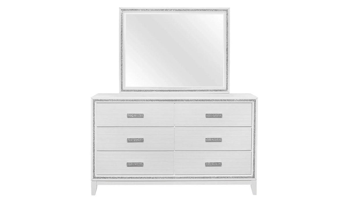Tala White 5-Piece (King Bed, Dresser, Mirror, Nightstand, Chest)