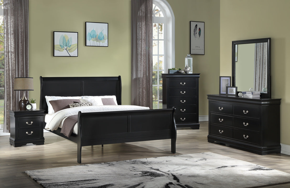 Louis Black Twin Bed