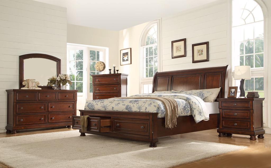 Carson Brown 3-Piece (King Bed, Dresser, Mirror)