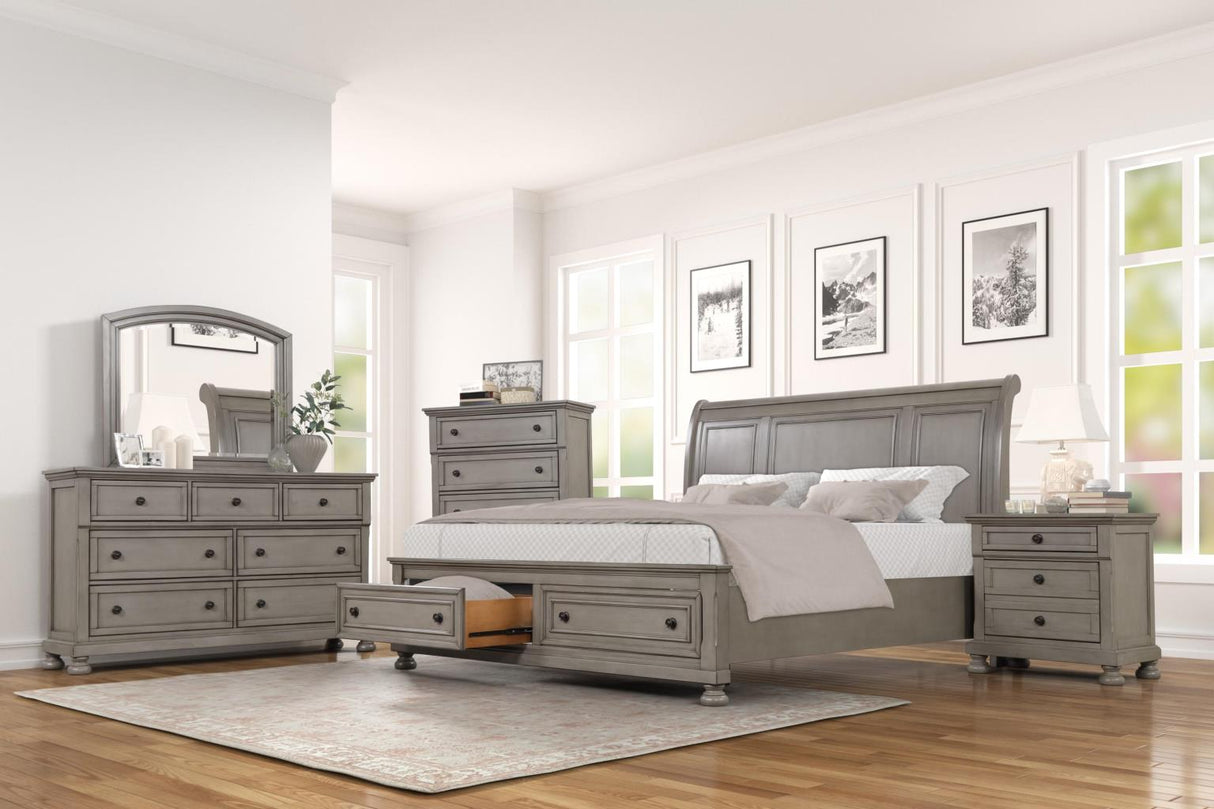 Carson Grey 5-Piece (Queen Bed, Dresser, Mirror, Nightstand, Chest)