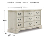 Zayden White 5-Piece (King Bed, Dresser, Mirror, Nightstand, Chest)