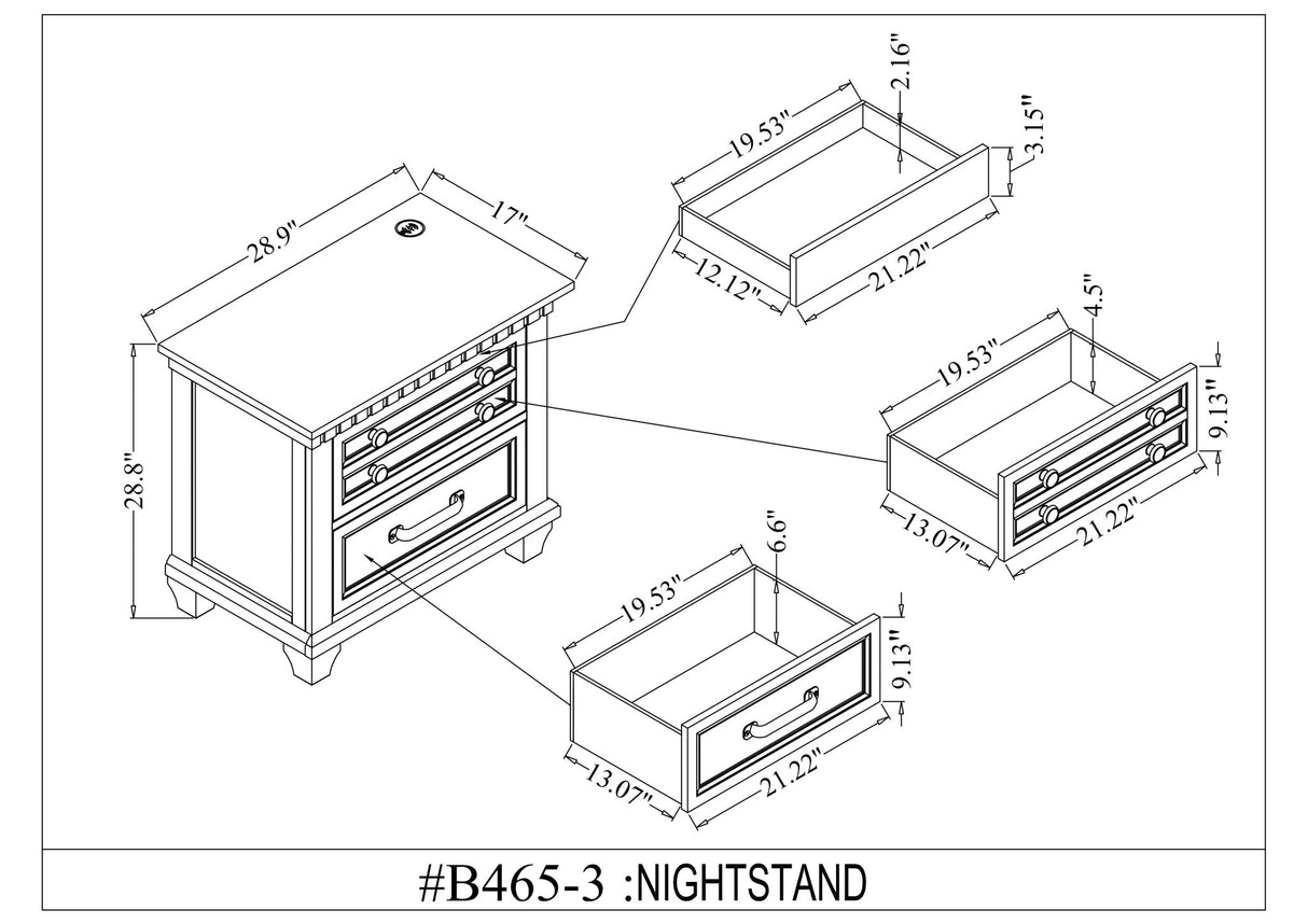 Jaxon 4-Piece (Queen Bed, Dresser, Mirror, Nightstand) - Brown