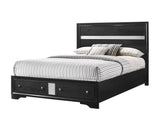 Regata Black Queen Storage Bed