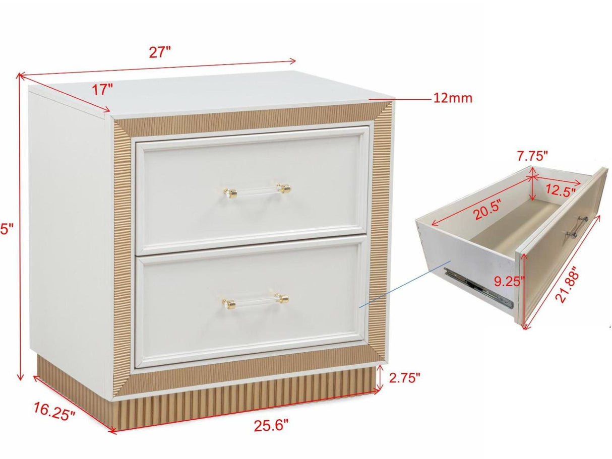 Lolo Queen Bed - Gold