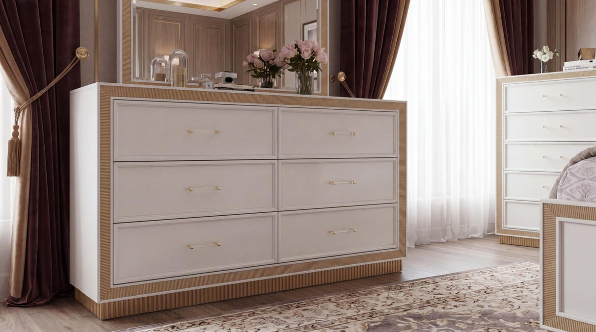Lolo Queen Bed - Gold