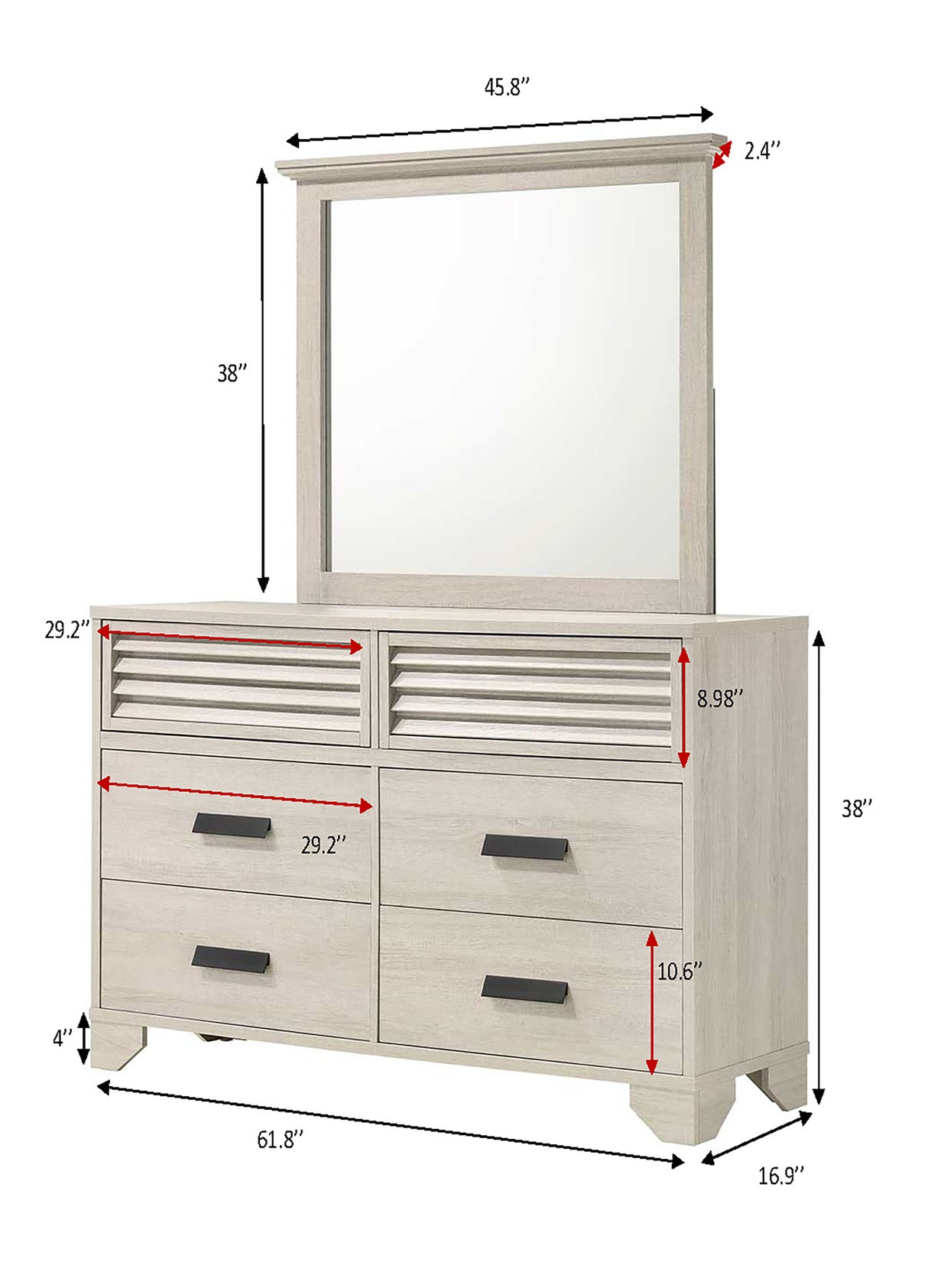 SARTER DRESSER - WHITE