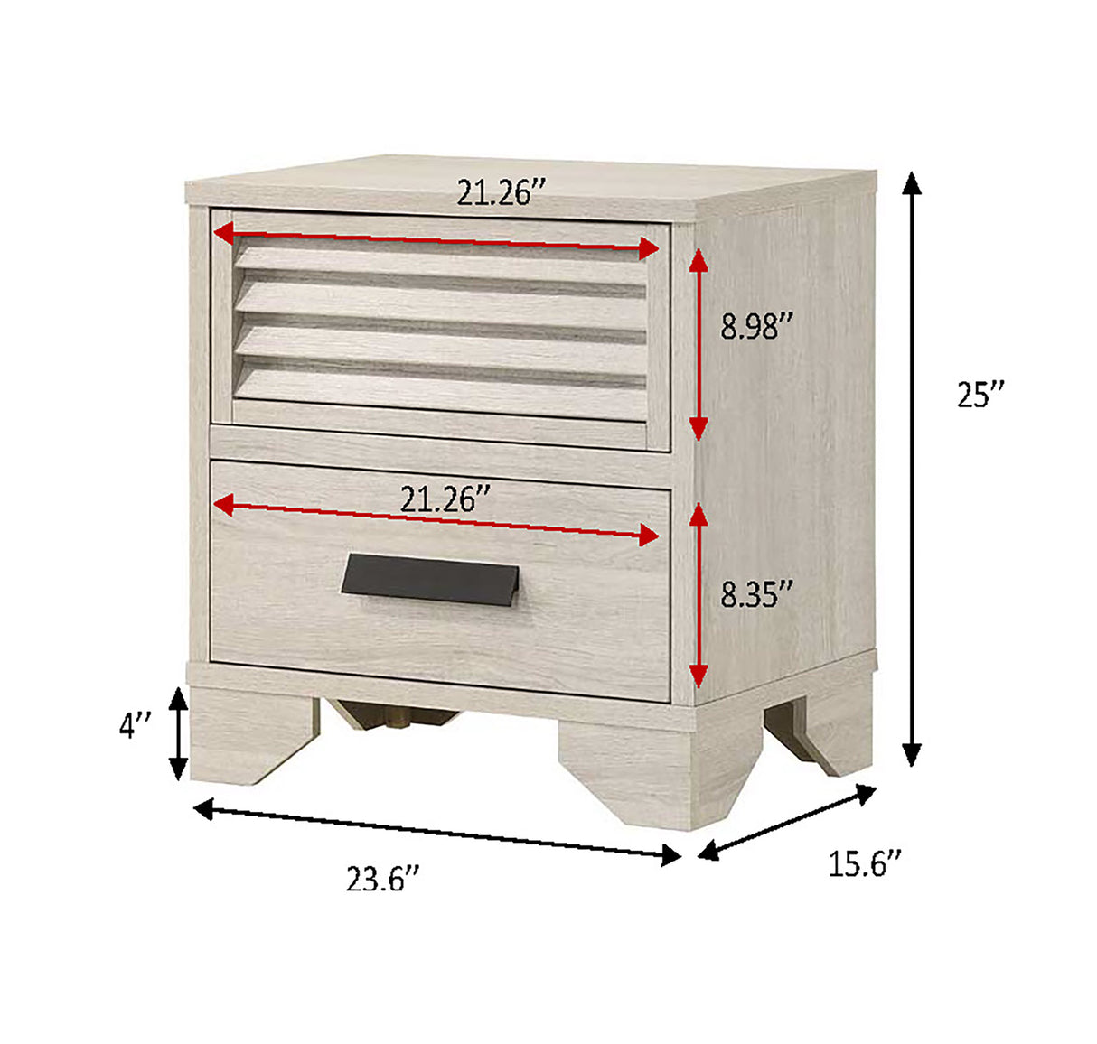 SARTER NIGHT STAND - WHITE