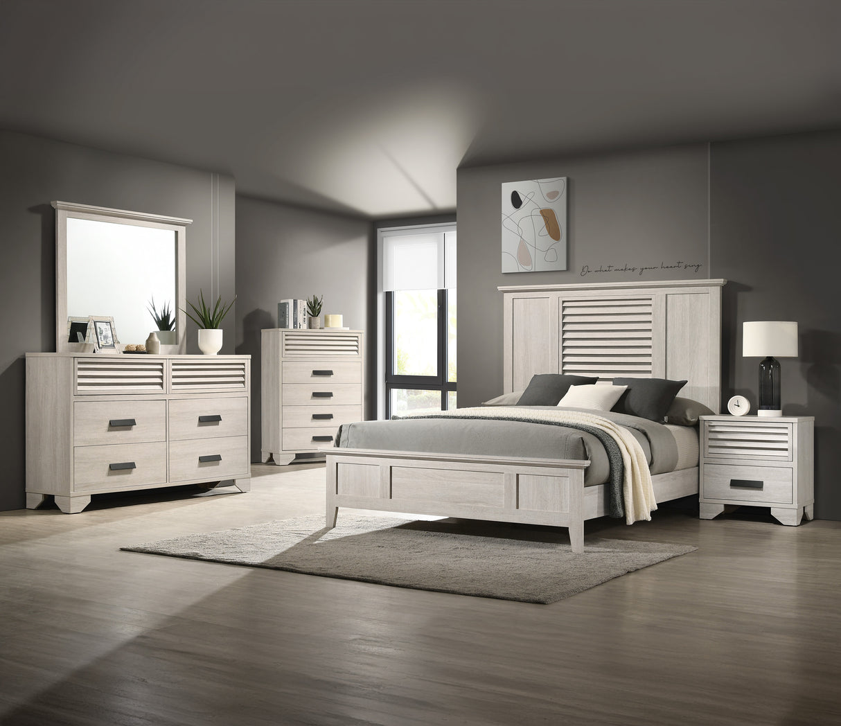 Sarter White Queen Bed