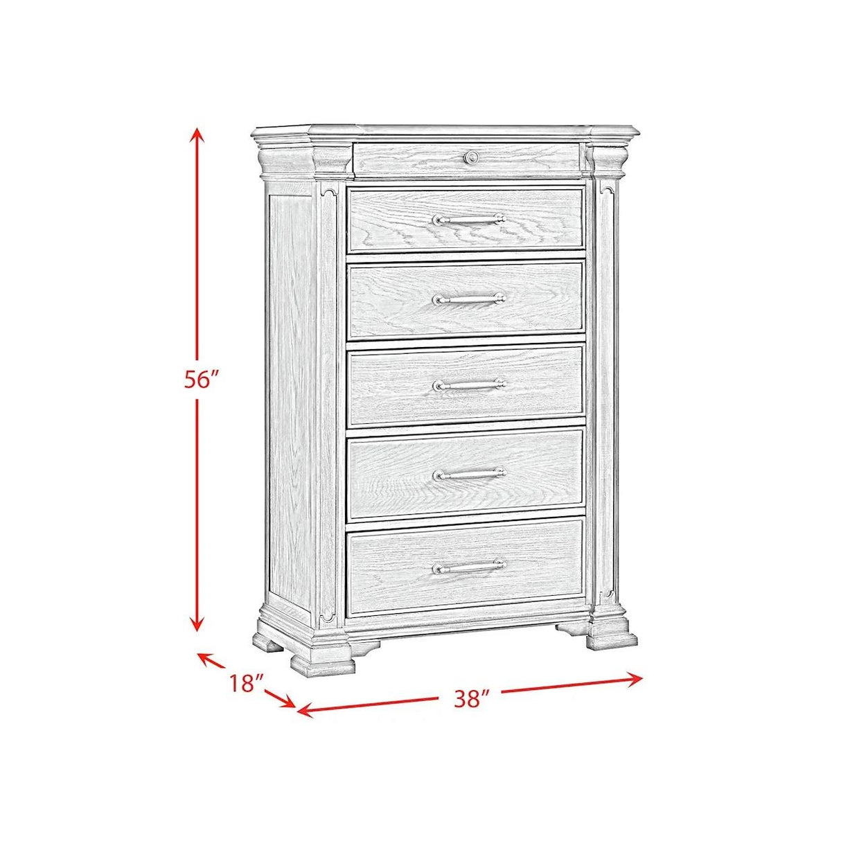 Amelio Nightstand - Antique White