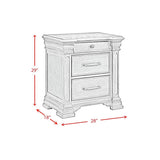 Amelio White 4-Piece (King Bed, Dresser, Mirror, Nightstand)
