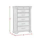 Amelio White 4-Piece (King Bed, Dresser, Mirror, Nightstand)