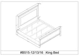 Emma Silver 3-Piece (Queen Bed, Dresser, Mirror) - Silver