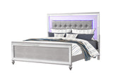 Emma Silver 4-Piece (King Bed, Dresser, Mirror, Nightstand)