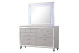 Emma Silver 4-Piece (King Bed, Dresser, Mirror, Nightstand)